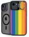 Vertical Rainbow Flag iPhone 16e Kickstand Case