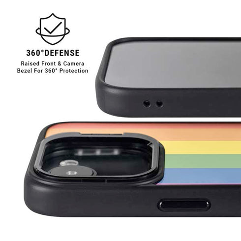 Vertical Rainbow Flag iPhone 16e Kickstand Case