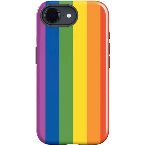 Vertical Rainbow Flag iPhone 16e Impact Case