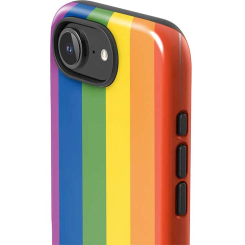 Vertical Rainbow Flag iPhone 16e Impact Case