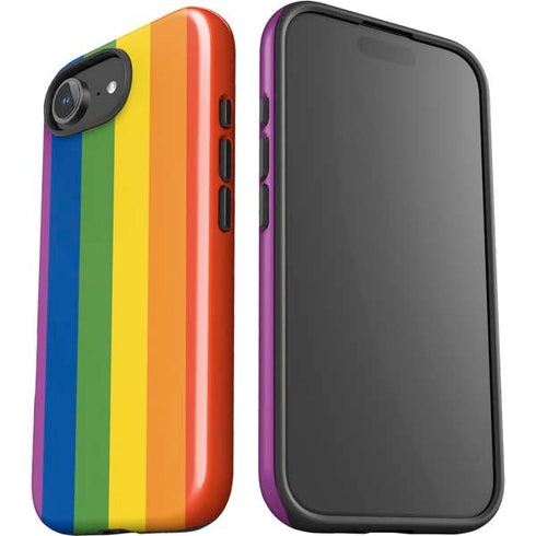 Vertical Rainbow Flag iPhone 16e Impact Case