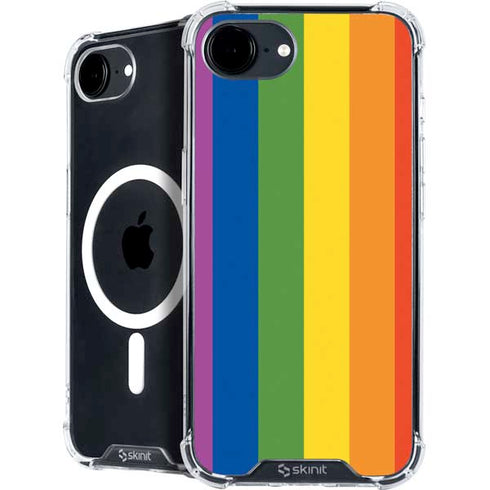 Vertical Rainbow Flag iPhone 16e MagSafe Case