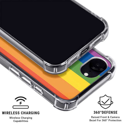 Vertical Rainbow Flag iPhone 16e MagSafe Case