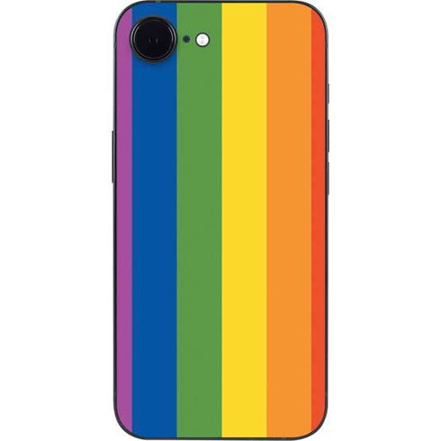 Vertical Rainbow Flag iPhone 16e Skin