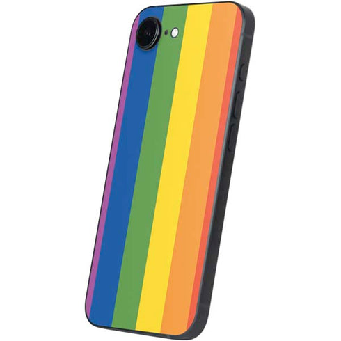 Vertical Rainbow Flag iPhone 16e Skin