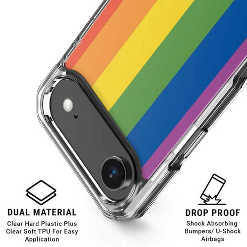Vertical Rainbow Flag iPhone 17 Air Clear Case