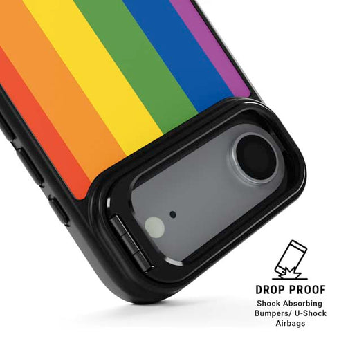Vertical Rainbow Flag iPhone 17 Air Kickstand Case