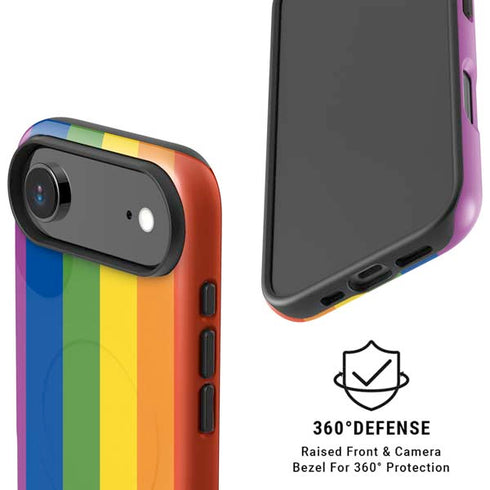 Vertical Rainbow Flag iPhone 17 Air Magsafe Impact Case