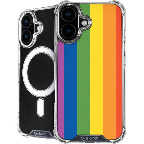 Vertical Rainbow Flag iPhone 17 MagSafe Case