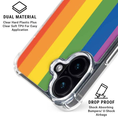 Vertical Rainbow Flag iPhone 17 MagSafe Case