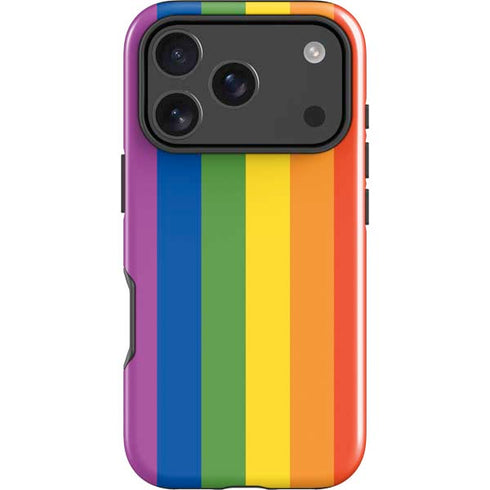Vertical Rainbow Flag iPhone 17 Pro Impact Case