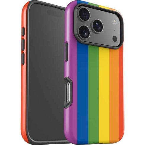 Vertical Rainbow Flag iPhone 17 Pro Impact Case