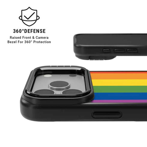 Vertical Rainbow Flag iPhone 17 Pro Kickstand Case