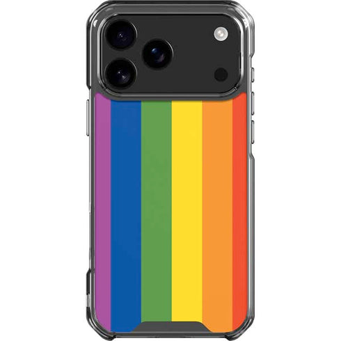 Vertical Rainbow Flag iPhone 17 Pro Max Clear Case