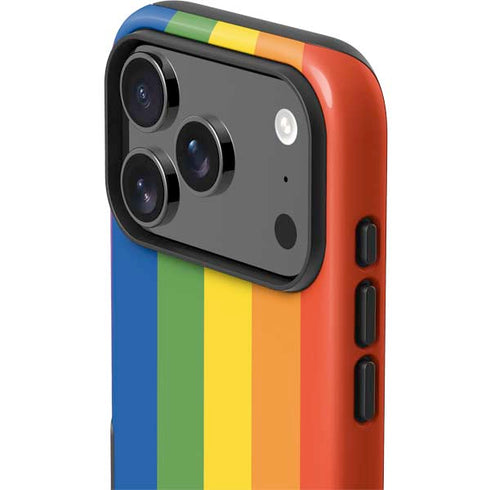 Vertical Rainbow Flag iPhone 17 Pro Max Impact Case