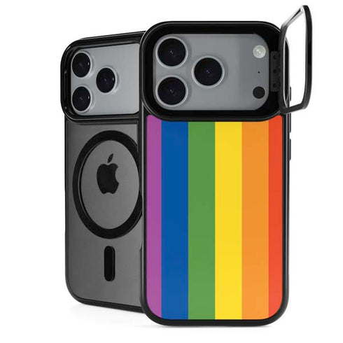 Vertical Rainbow Flag iPhone 17 Pro Max Kickstand Case