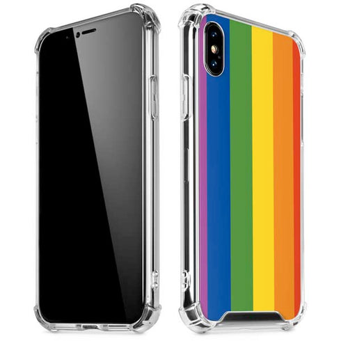 Vertical Rainbow Flag iPhone X/XS Clear Case