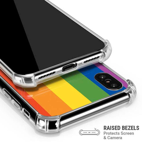 Vertical Rainbow Flag iPhone X/XS Clear Case