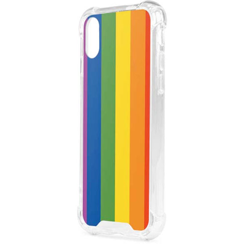 Vertical Rainbow Flag iPhone XS Clear Case
