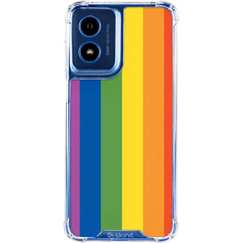 Vertical Rainbow Flag Moto G 5G (2024) Clear Case