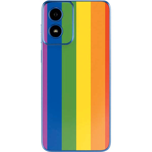 Vertical Rainbow Flag Moto G Play 4G (2024) Skin