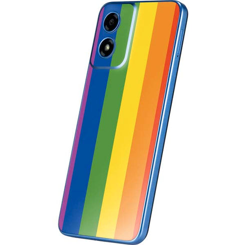 Vertical Rainbow Flag Moto G Play 4G (2024) Skin