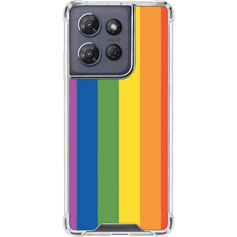 Vertical Rainbow Flag Moto G Play 5G (2025) Clear Case