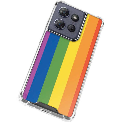 Vertical Rainbow Flag Moto G Play 5G (2025) Clear Case