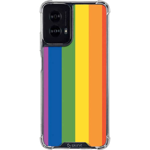 Vertical Rainbow Flag Moto G Power 5G (2024) Clear Case