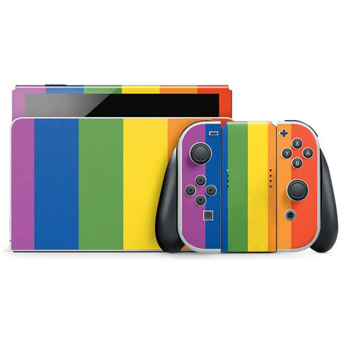 Vertical Rainbow Flag Nintendo Skins