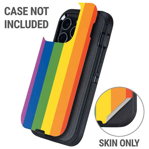 Vertical Rainbow Flag Otterbox Defender iPhone Skin
