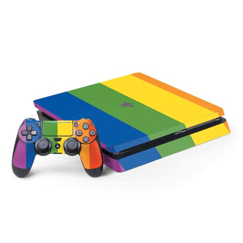Vertical Rainbow Flag PlayStation PS4 Skins