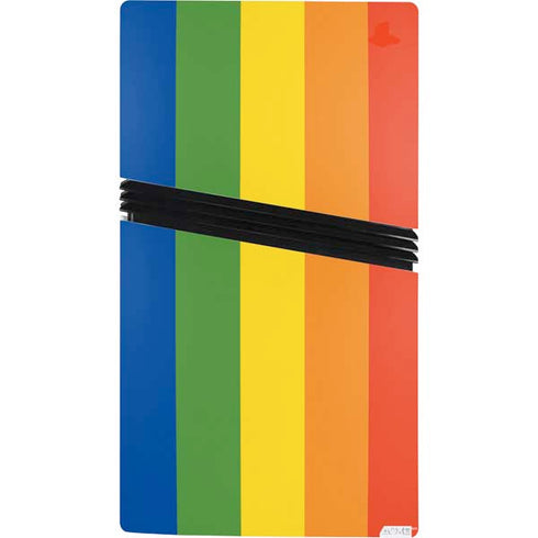Vertical Rainbow Flag PS5 Pro Console Skin