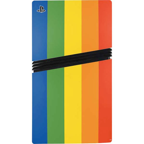 Vertical Rainbow Flag PS5 Pro Disk Bundle Skin