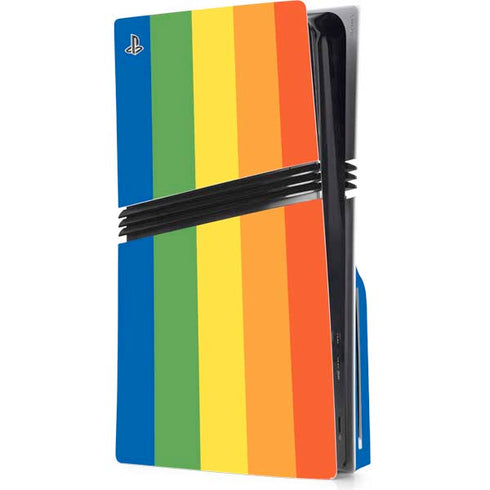 Vertical Rainbow Flag PS5 Pro Disk Console Skin