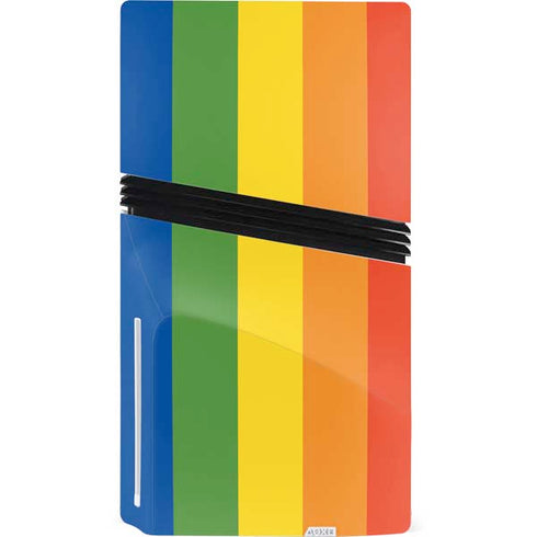 Vertical Rainbow Flag PS5 Pro Disk Console Skin