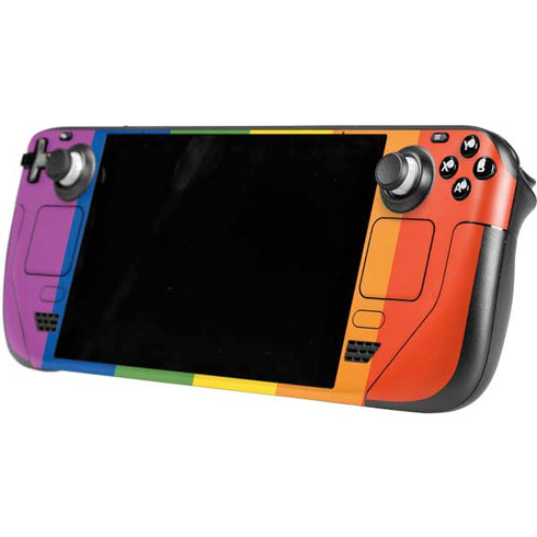 Vertical Rainbow Flag Steam Deck Handheld Gaming Computer OLED Skin