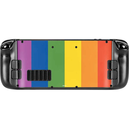 Vertical Rainbow Flag Steam Deck Handheld Gaming Computer Skin