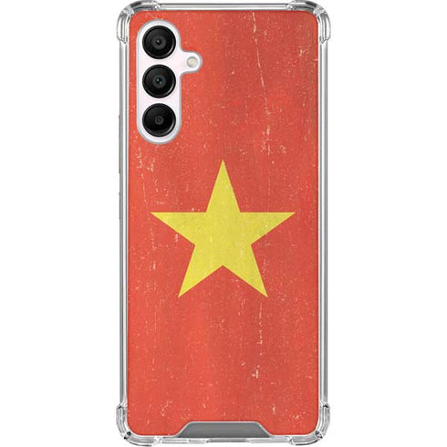 Vietnam Flag Distressed Galaxy A16 5G Clear Case