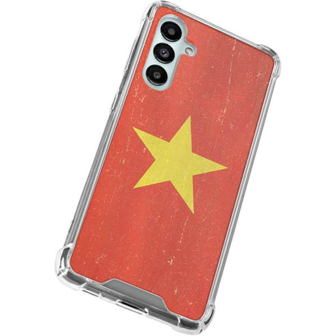 Vietnam Flag Distressed Galaxy A16 5G Clear Case