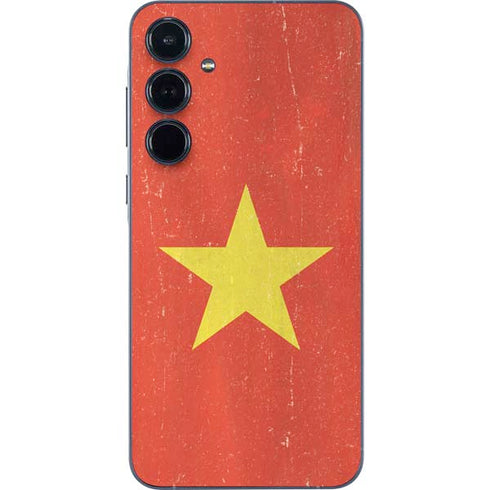 Vietnam Flag Distressed Galaxy A35 5G Skin