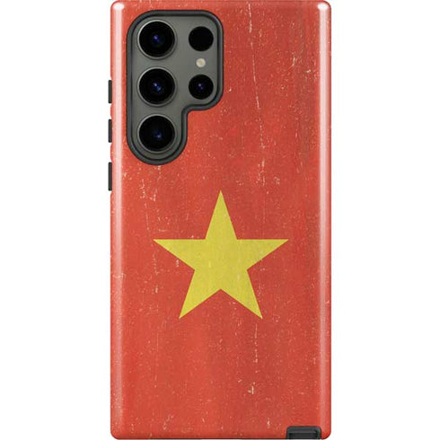 Vietnam Flag Distressed Galaxy S23 Ultra Pro Case