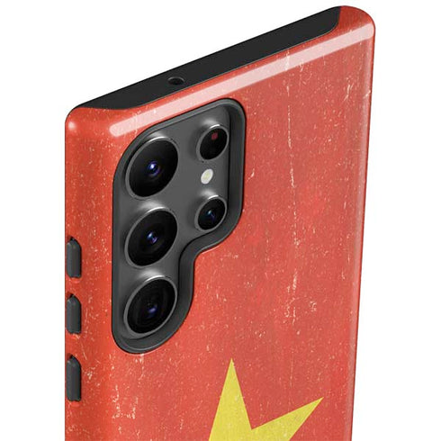Vietnam Flag Distressed Galaxy S23 Ultra Pro Case