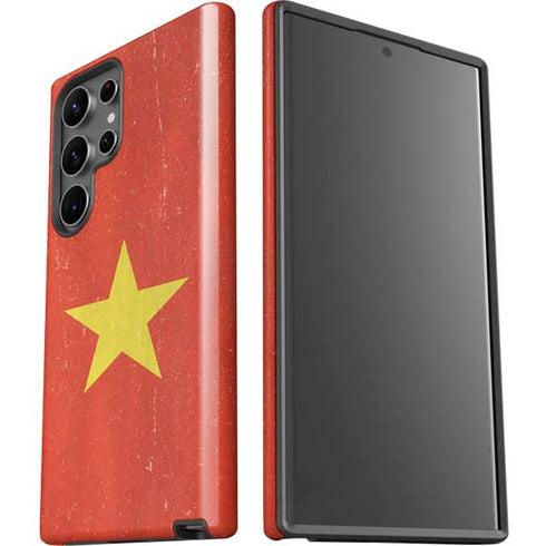 Vietnam Flag Distressed Galaxy S23 Ultra Pro Case