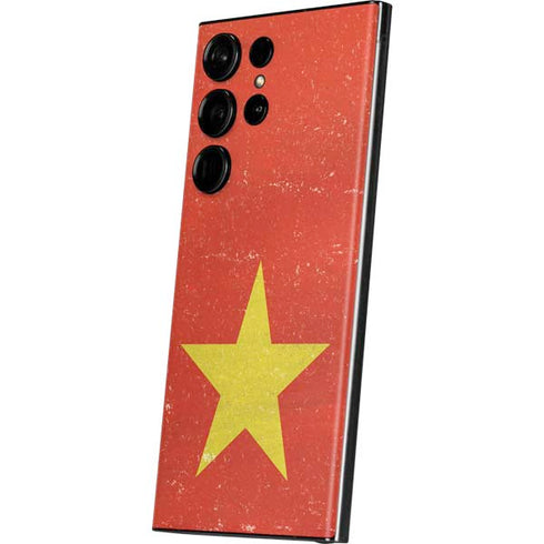 Vietnam Flag Distressed Galaxy Skins
