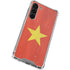 Vietnam Flag Distressed Galaxy S24 FE Clear Case