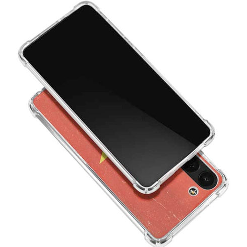 Vietnam Flag Distressed Galaxy S24 FE Clear Case