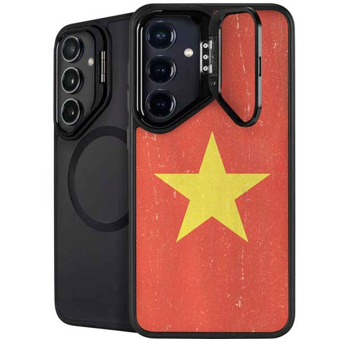 Vietnam Flag Distressed Galaxy S25 Kickstand Case
