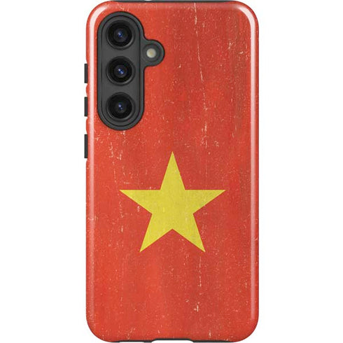 Vietnam Flag Distressed Galaxy S25 Plus Impact Case