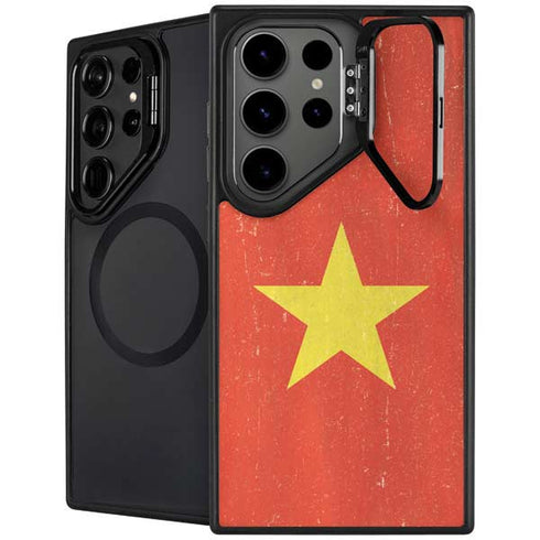Vietnam Flag Distressed Galaxy S25 Ultra Kickstand Case
